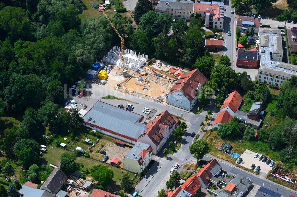 Luftbild Werneuchen - Neubau Wohn- und Geschäftshaus Breite Straße in Werneuchen im Bundesland Brandenburg, Deutschland