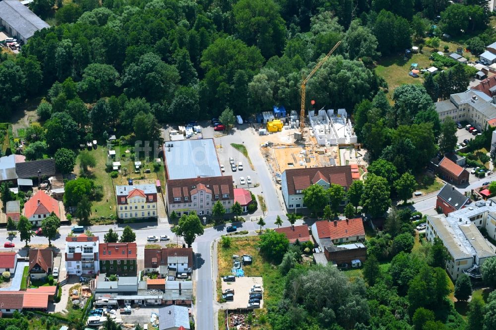 Luftbild Werneuchen - Neubau Wohn- und Geschäftshaus Breite Straße in Werneuchen im Bundesland Brandenburg, Deutschland