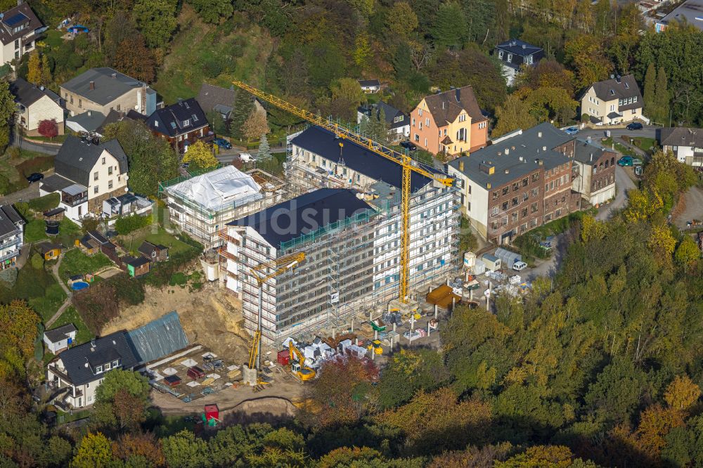 Luftbild Wetter (Ruhr) - Neubau Wohn- und Geschäftshaus - Bürogebäude Burg-Domizil in Wetter (Ruhr) im Bundesland Nordrhein-Westfalen, Deutschland