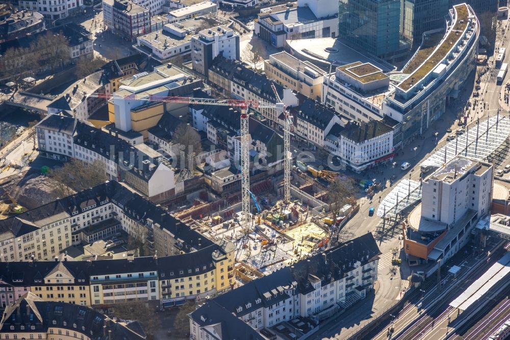 Luftbild Siegen - Neubau Wohn- und Geschäftshaus Johann-Moritz-Quartier in Siegen im Bundesland Nordrhein-Westfalen, Deutschland