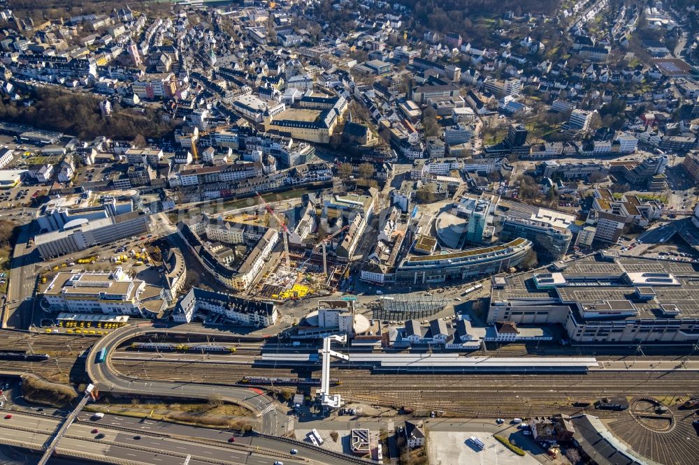 Siegen aus der Vogelperspektive: Neubau Wohn- und Geschäftshaus Johann-Moritz-Quartier in Siegen im Bundesland Nordrhein-Westfalen, Deutschland