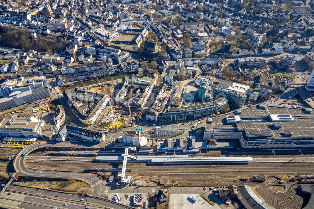 Luftbild Siegen - Neubau Wohn- und Geschäftshaus Johann-Moritz-Quartier in Siegen im Bundesland Nordrhein-Westfalen, Deutschland