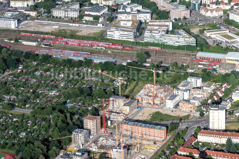 Haslach aus der Vogelperspektive: Neubau Wohn- und Geschäftshaus Viertel an der Carl Kistner Strasse im Ortsteil Haslach von Freiburg im Bundesland Baden-Württemberg, Deutschland