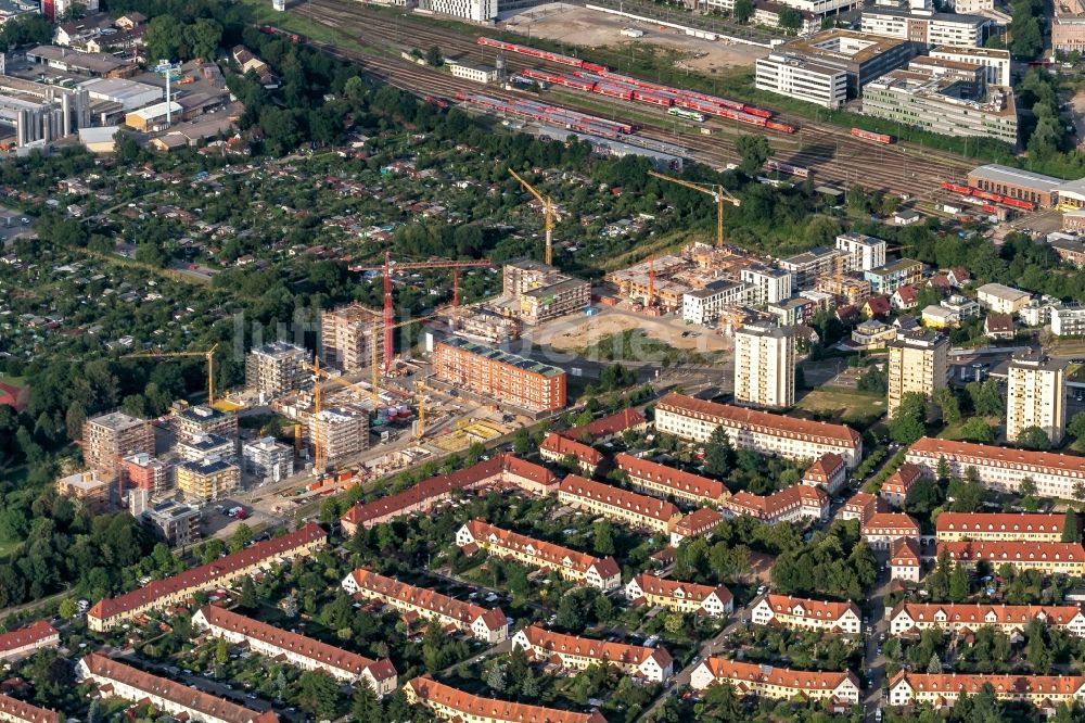 Luftbild Haslach - Neubau Wohn- und Geschäftshaus Viertel an der Carl Kistner Strasse im Ortsteil Haslach von Freiburg im Bundesland Baden-Württemberg, Deutschland