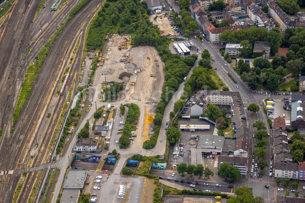 Dortmund aus der Vogelperspektive: Neubau Wohn- und Geschäftshaus Viertel Hauptbahnhof Dortmund Nord im Ortsteil Union in Dortmund im Bundesland Nordrhein-Westfalen, Deutschland