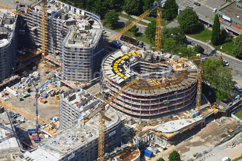 Luftaufnahme Hamburg - Neubau Wohn- und Geschäftshaus Viertel Ipanema am Überseering in Hamburg, Deutschland