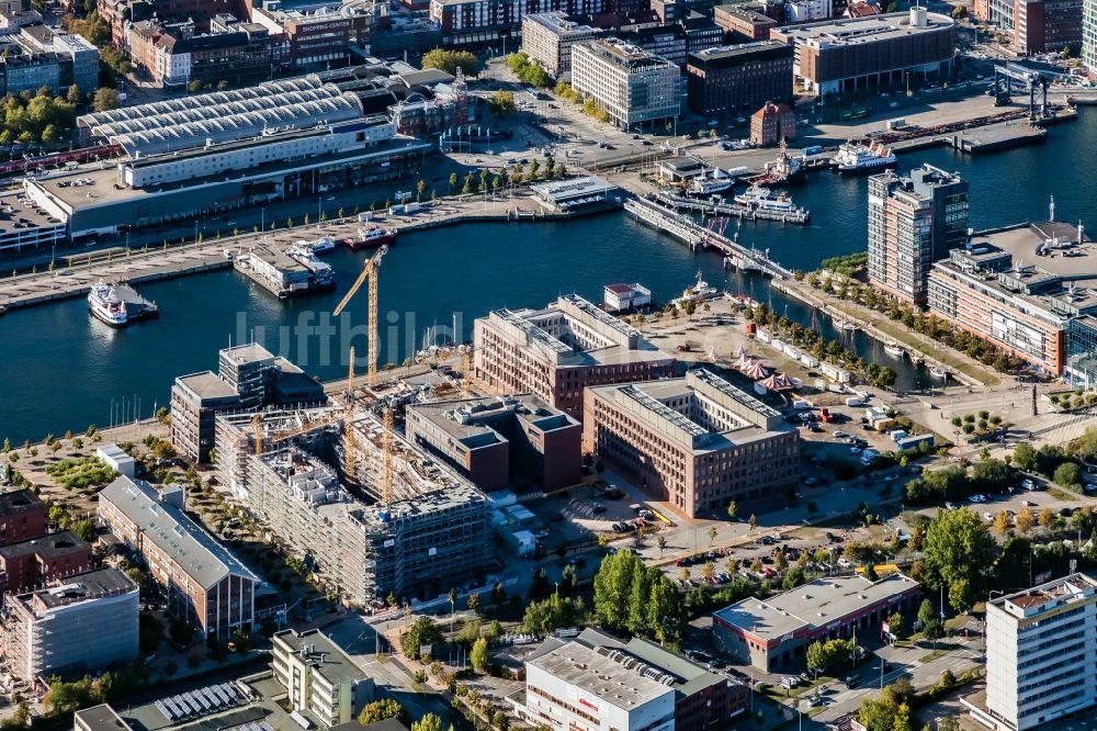 Luftbild Kiel - Neubau Wohn- und Geschäftshaus Viertel Kieler Hörn Areal in Kiel im Bundesland Schleswig-Holstein, Deutschland