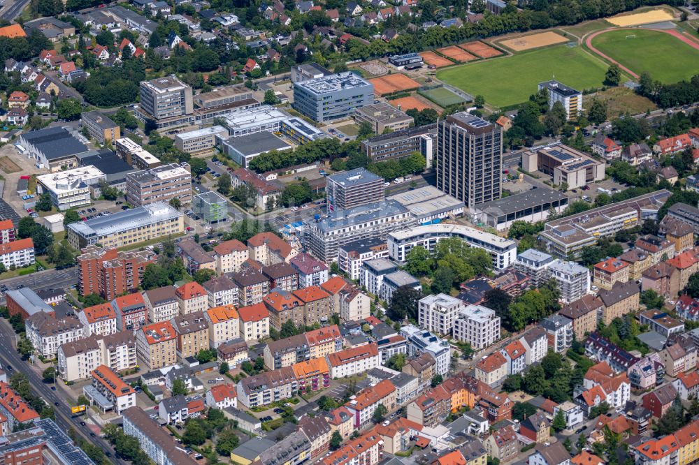 Luftbild Braunschweig - Neubau Wohn- und Geschäftshaus Viertel Stadtquartier Langer Kamp in Braunschweig im Bundesland Niedersachsen, Deutschland