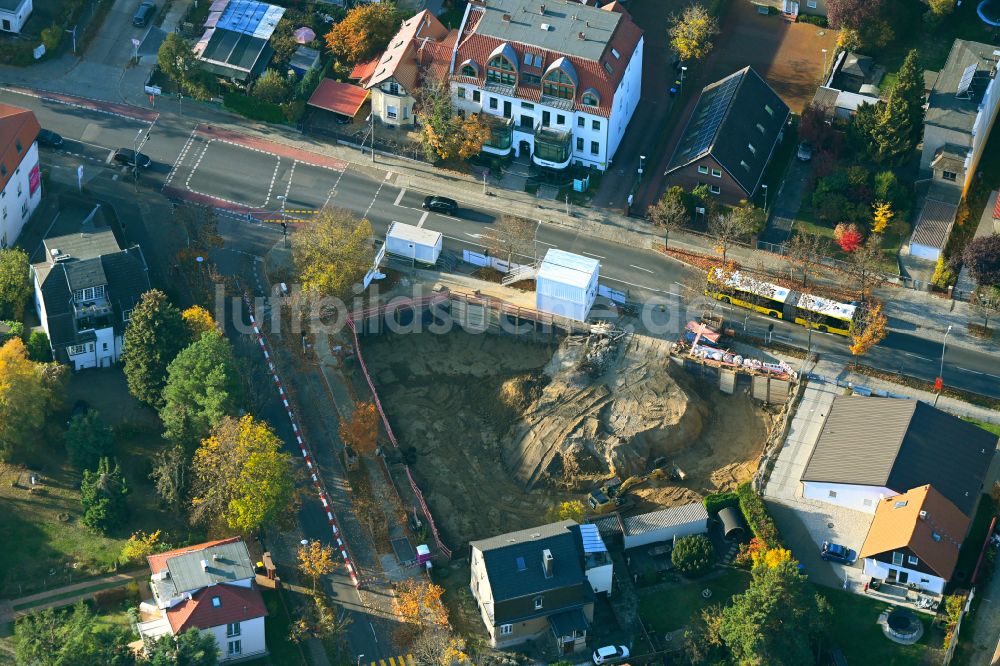 Berlin von oben - Neubau eines Wohn- und Geschäftshauses in Berlin, Deutschland