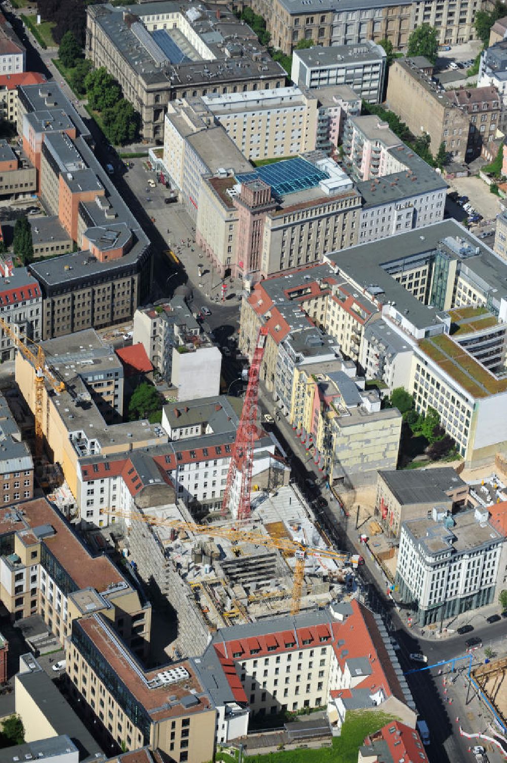 Luftaufnahme Berlin Mitte - Neubau der Wohn- Und Geschäftshäuser edison Höfe an der Invalidenstraße in Berlin - Mitte