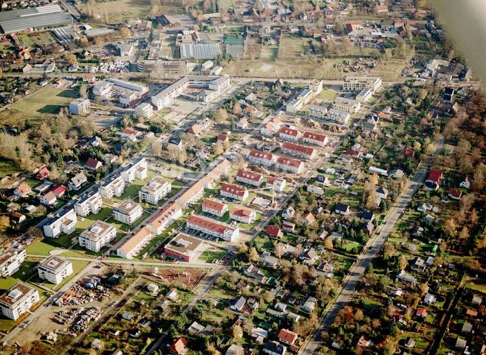 Luftaufnahme Berlin - Buchholz - Neubau einer Wohnanlage der IKV Wiesbaden in Pankow - Buchholz.