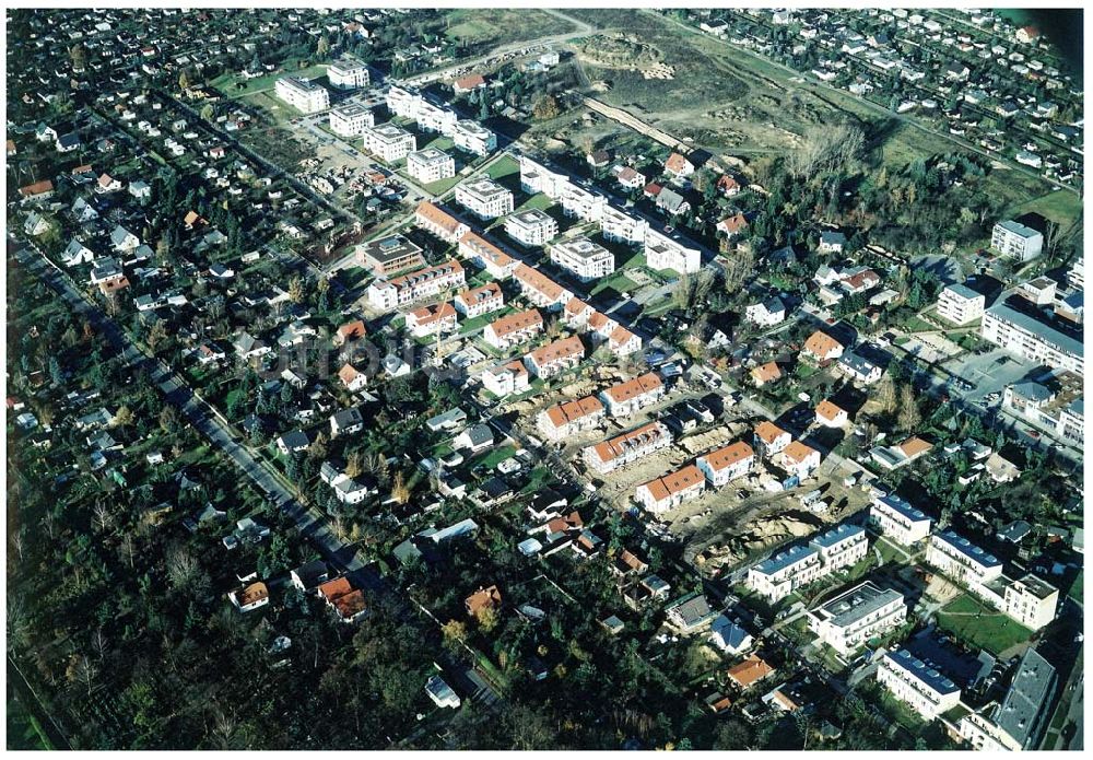 Luftbild Berlin - Buchholz - Neubau einer Wohnanlage der IKV Wiesbaden in Pankow - Buchholz.