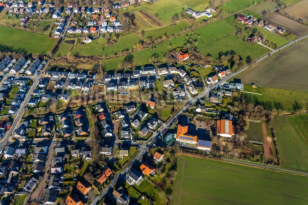 Luftaufnahme Hamm - Neubau- Wohngebiet der Einfamilienhaus- Siedlung Brandheide in Hamm im Bundesland Nordrhein-Westfalen