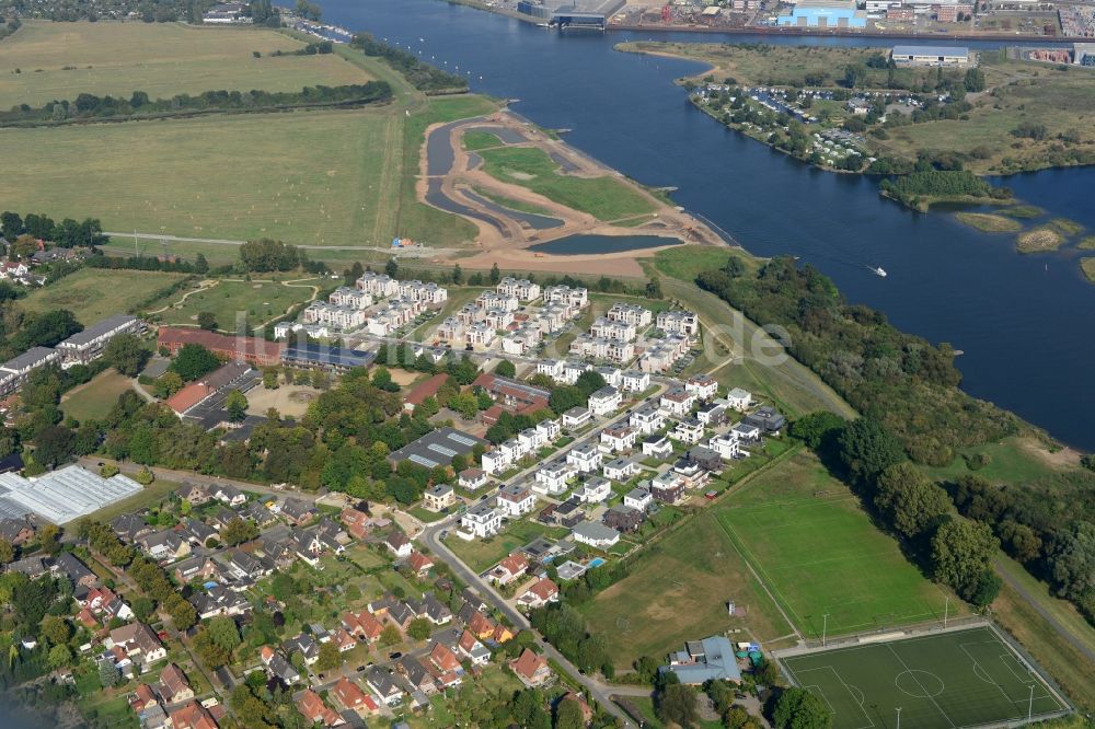 Luftbild Bremen - Neubau- Wohngebiet einer Einfamilienhaus- Siedlung in Bremen