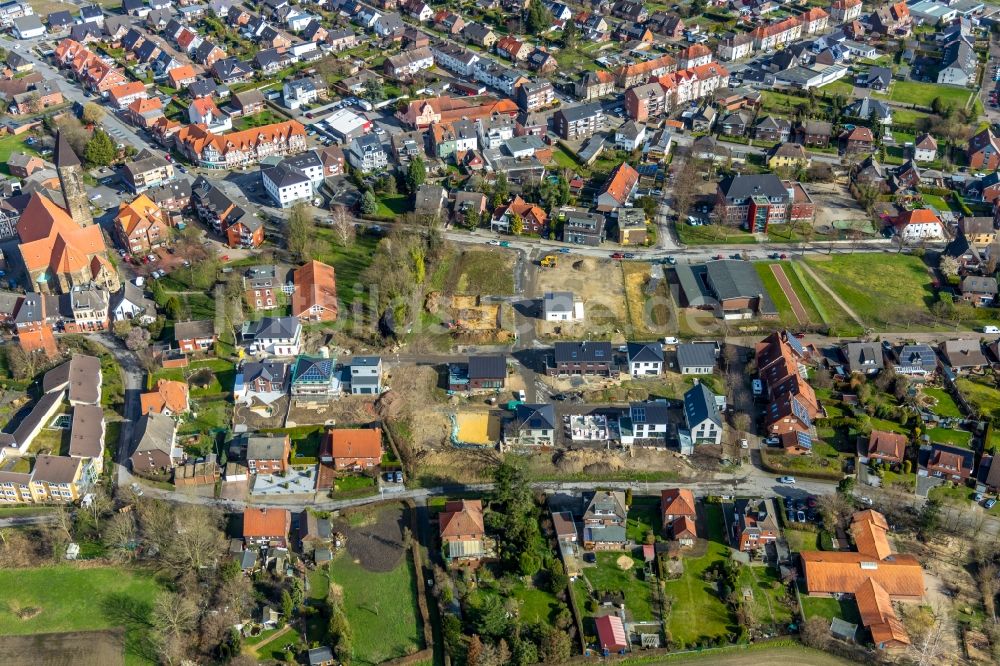 Luftbild Hamm - Neubau- Wohngebiet einer Einfamilienhaus- Siedlung in Hamm im Bundesland Nordrhein-Westfalen, Deutschland