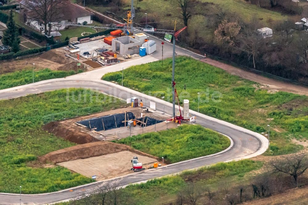 Ettenheim aus der Vogelperspektive: Neubau- Wohngebiet einer Einfamilienhaus- Siedlung Münchberg in Ettenheim im Bundesland Baden-Württemberg, Deutschland