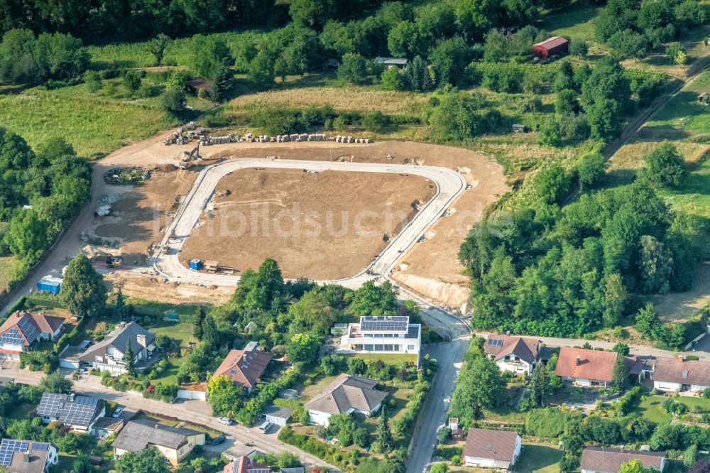 Luftaufnahme Ettenheim - Neubau- Wohngebiet einer Einfamilienhaus- Siedlung Münchberg in Ettenheim im Bundesland Baden-Württemberg, Deutschland