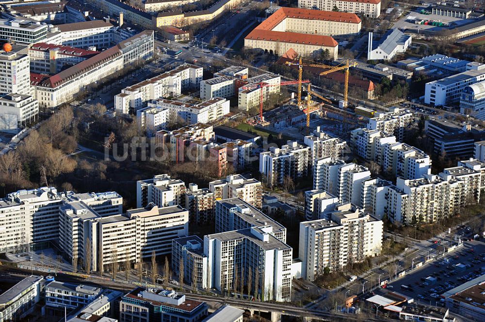 München aus der Vogelperspektive: Neubau Wohngebiet in München / Haidhausen im Bundesland Bayern