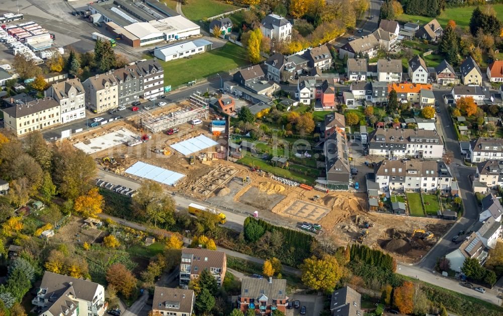 Velbert aus der Vogelperspektive: Neubau- Wohngebiet einer Reihenhaus- Siedlung der Deutsche Reihenhaus AG in Velbert im Bundesland Nordrhein-Westfalen, Deutschland