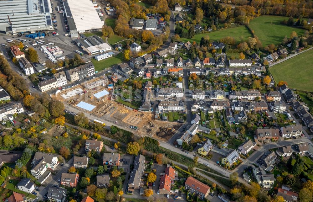 Luftbild Velbert - Neubau- Wohngebiet einer Reihenhaus- Siedlung der Deutsche Reihenhaus AG in Velbert im Bundesland Nordrhein-Westfalen, Deutschland