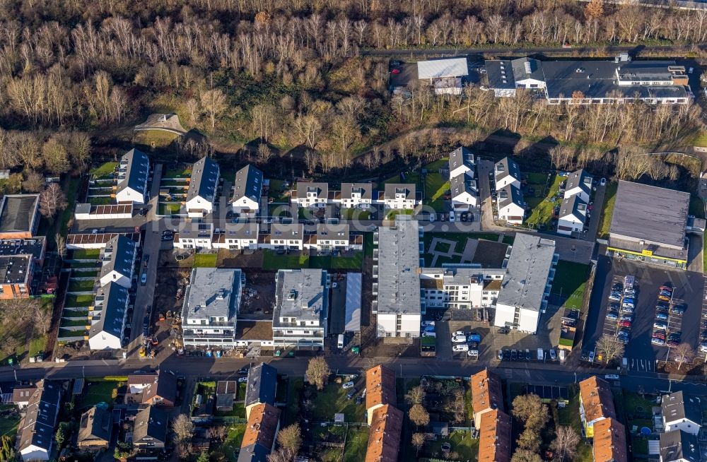 Luftaufnahme Herne - Neubau- Wohngebiet einer Reihenhaus- Siedlung JürgensHof in Herne im Bundesland Nordrhein-Westfalen, Deutschland