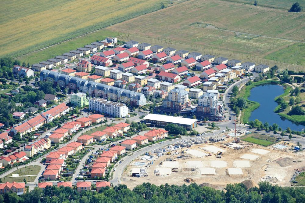 Teltow aus der Vogelperspektive: Neubau des Wohngebietes Mühlendorf Teltow