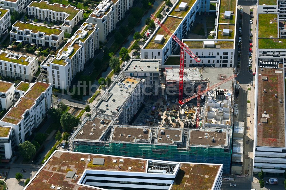 Heidelberg von oben - Neubau eines Wohnhauses ELF FREUNDE im Ortsteil Kirchheim in Heidelberg im Bundesland Baden-Württemberg, Deutschland