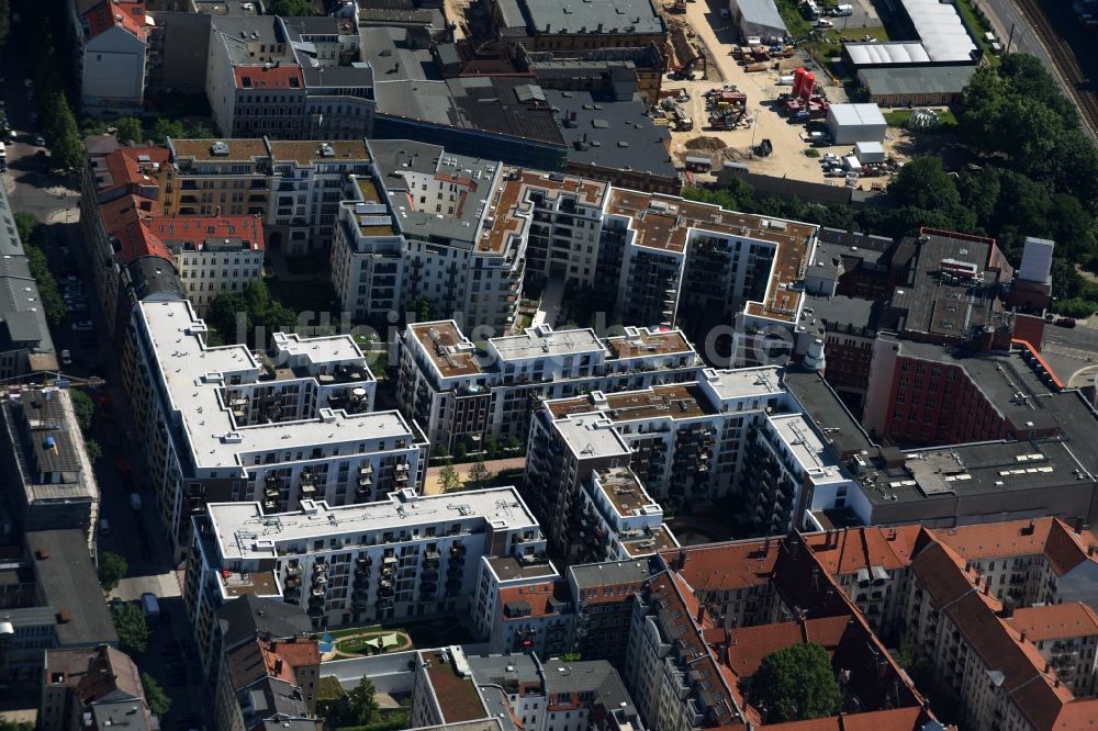 Berlin aus der Vogelperspektive: Neubau des Wohnquartier La Vie in Berlin Prenzlauer Berg