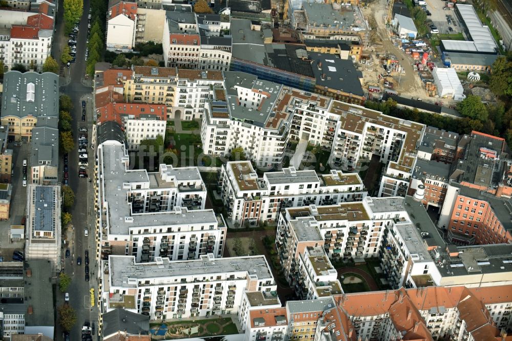 Berlin von oben - Neubau des Wohnquartier La Vie in Berlin Prenzlauer Berg