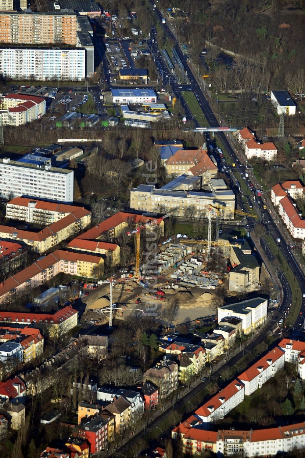 Luftbild Berlin OT Karlshorst - Neubau eines Wohnquartiers im Ortsteil Karlshorst in Berlin