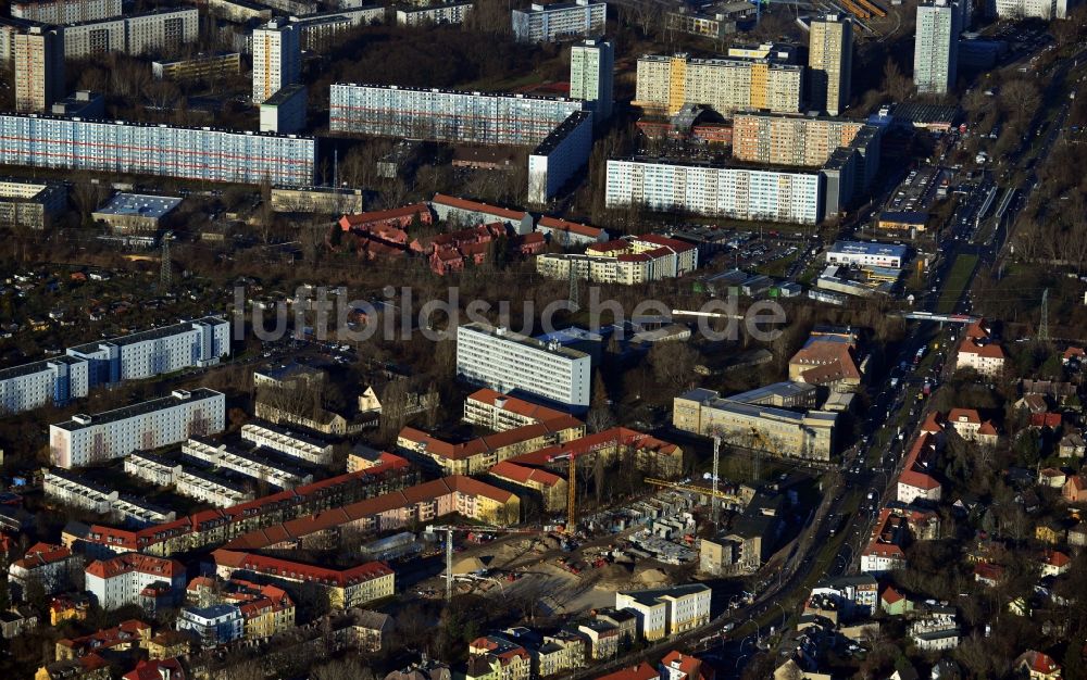 Berlin OT Karlshorst von oben - Neubau eines Wohnquartiers im Ortsteil Karlshorst in Berlin