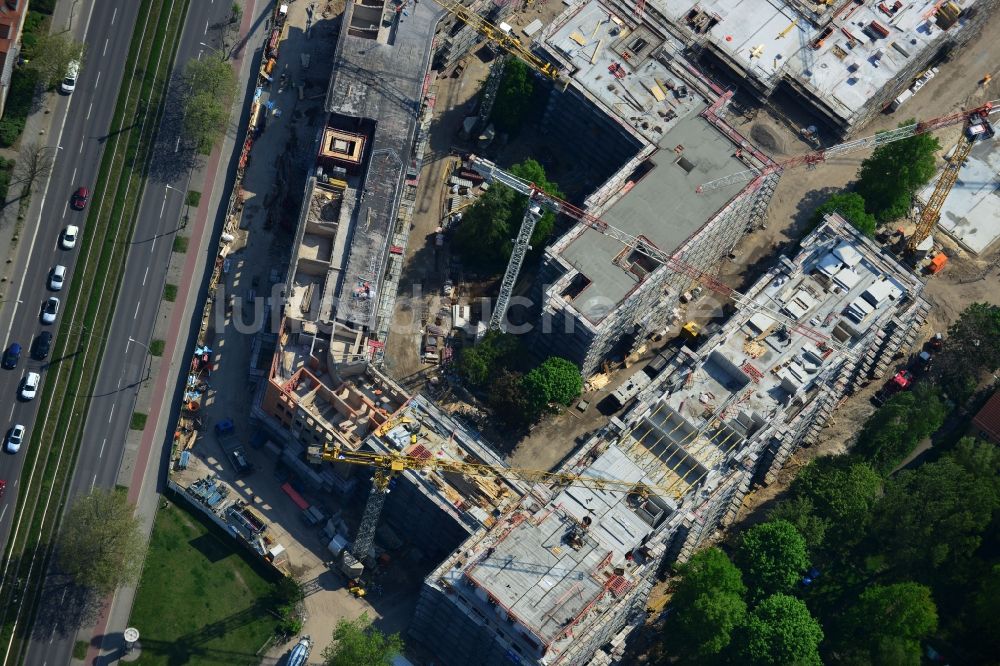 Berlin OT Karlshorst aus der Vogelperspektive: Neubau eines Wohnquartiers Treskow-Höfe im Ortsteil Karlshorst in Berlin