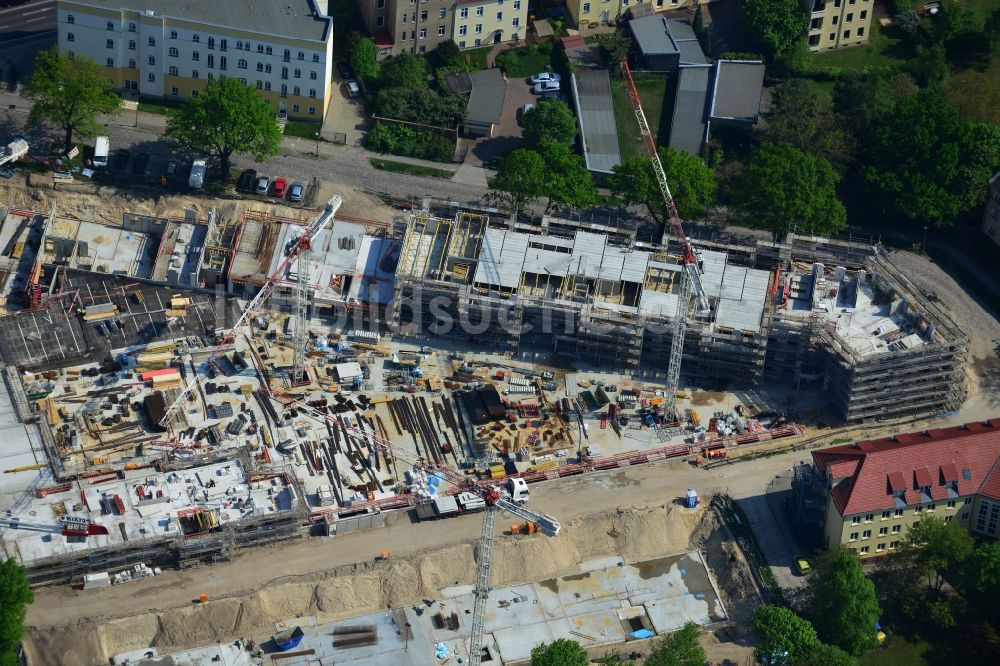 Luftaufnahme Berlin OT Karlshorst - Neubau eines Wohnquartiers Treskow-Höfe im Ortsteil Karlshorst in Berlin