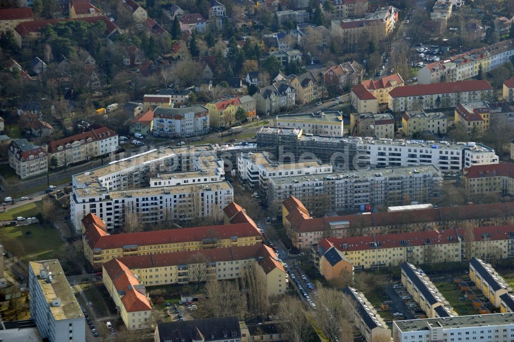 Berlin Karlshorst aus der Vogelperspektive: Neubau eines Wohnquartiers Treskow-Höfe im Ortsteil Karlshorst in Berlin