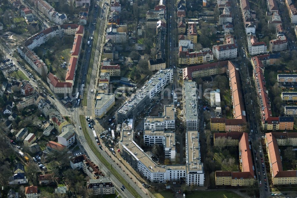 Luftaufnahme Berlin Karlshorst - Neubau eines Wohnquartiers Treskow-Höfe im Ortsteil Karlshorst in Berlin