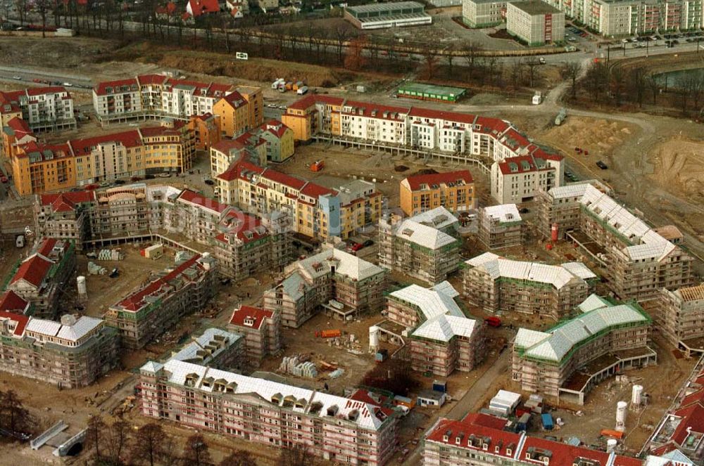 Luftaufnahme Potsdam - 02.1995 Neubau einer Wohnsidlung am Kirchsteigfeld in Potsdam - Drehwitz