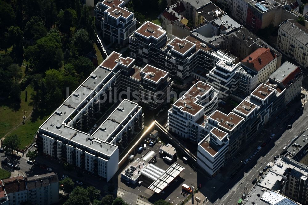 Luftaufnahme Berlin - Neubau- Wohnviertels The Garden im Stadtbezirk Mitte von Berlin