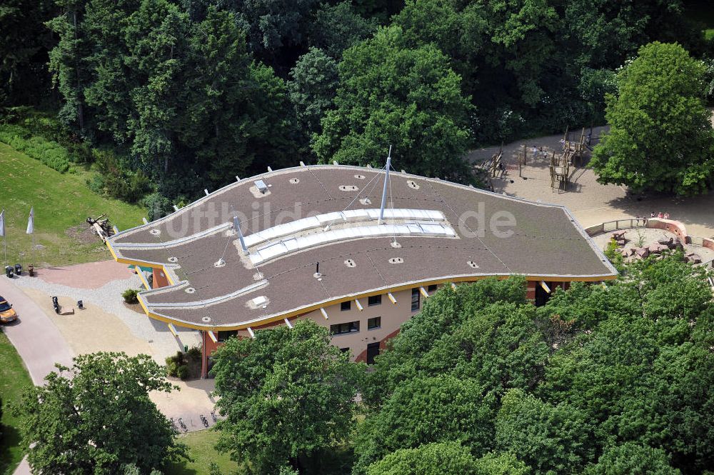 Magdeburg von oben - Neubau im Zoo Magdeburg