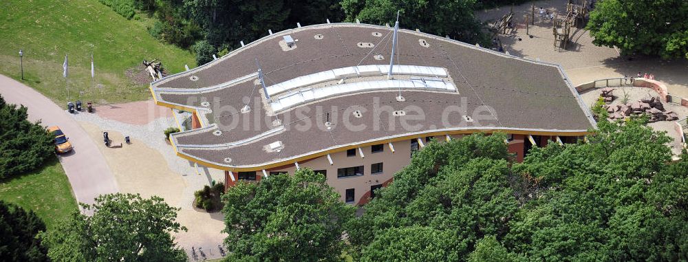 Magdeburg aus der Vogelperspektive: Neubau im Zoo Magdeburg