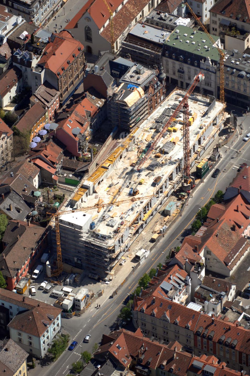 Konstanz von oben - Neubau zwei weiterer Geschäftshäuser in Konstanz