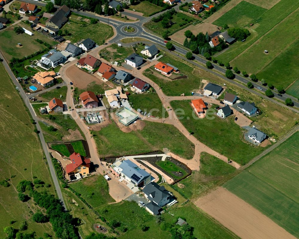 Merxheim aus der Vogelperspektive: Neubaugebiet Vor der Burg in Merxheim im Bundesland Rheinland-Pfalz