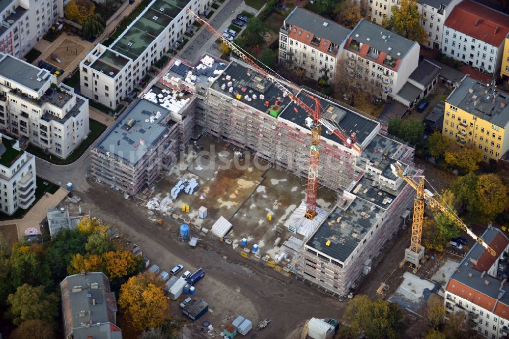 Luftbild Berlin - Neubaugebiet an den Floragärten zwischen Florastraße und Gaillardstraße in Berlin - Pankow