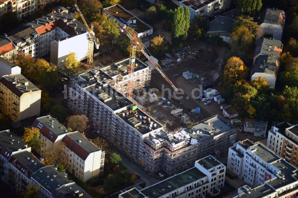 Luftbild Berlin - Neubaugebiet an den Floragärten zwischen Florastraße und Gaillardstraße in Berlin - Pankow