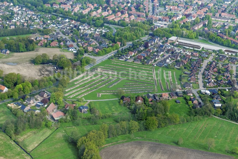 Stade aus der Vogelperspektive: Neubaugebiet im Siedlungsgebiet Bronzeschmiede in Stade im Bundesland Niedersachsen, Deutschland