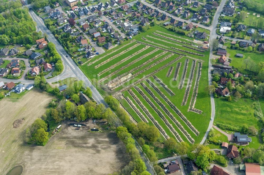 Luftbild Stade - Neubaugebiet im Siedlungsgebiet Bronzeschmiede in Stade im Bundesland Niedersachsen, Deutschland