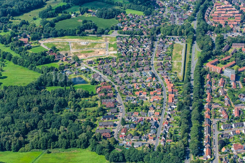 Luftbild Stade - Neubaugebiet im Siedlungsgebiet Bronzeschmiede in Stade im Bundesland Niedersachsen, Deutschland