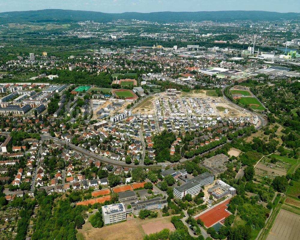 Luftbild Mainz - Neubaugebiet und Wohnhausanlagen im Stadtteil Gonsenheim in Mainz im Bundesland Rheinland-Pfalz