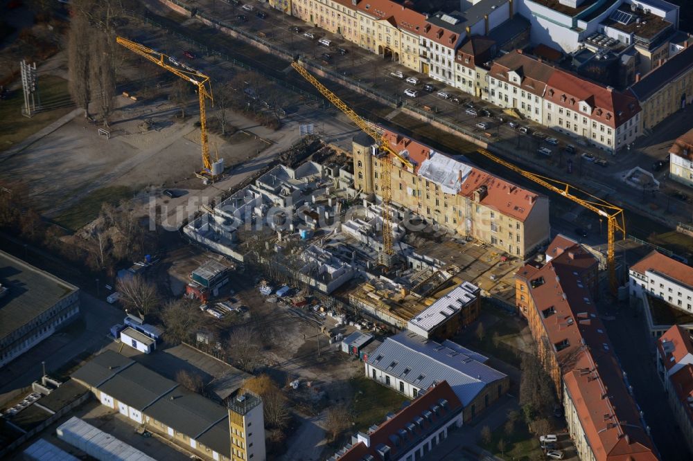 Potsdam von oben - Neubauprojekt Brockessches Palais in Potsdam im Bundesland Brandenburg