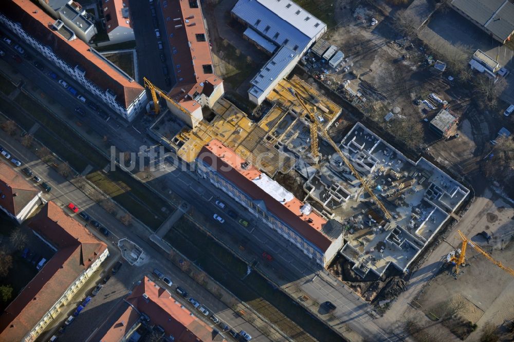 Potsdam von oben - Neubauprojekt Brockessches Palais in Potsdam im Bundesland Brandenburg