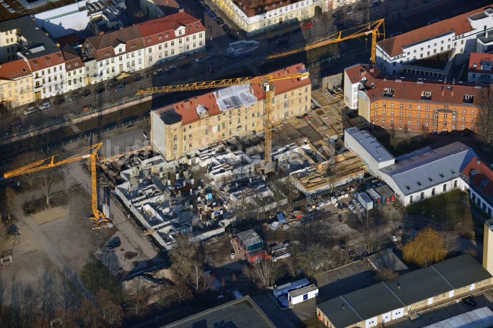 Luftbild Potsdam - Neubauprojekt Brockessches Palais in Potsdam im Bundesland Brandenburg